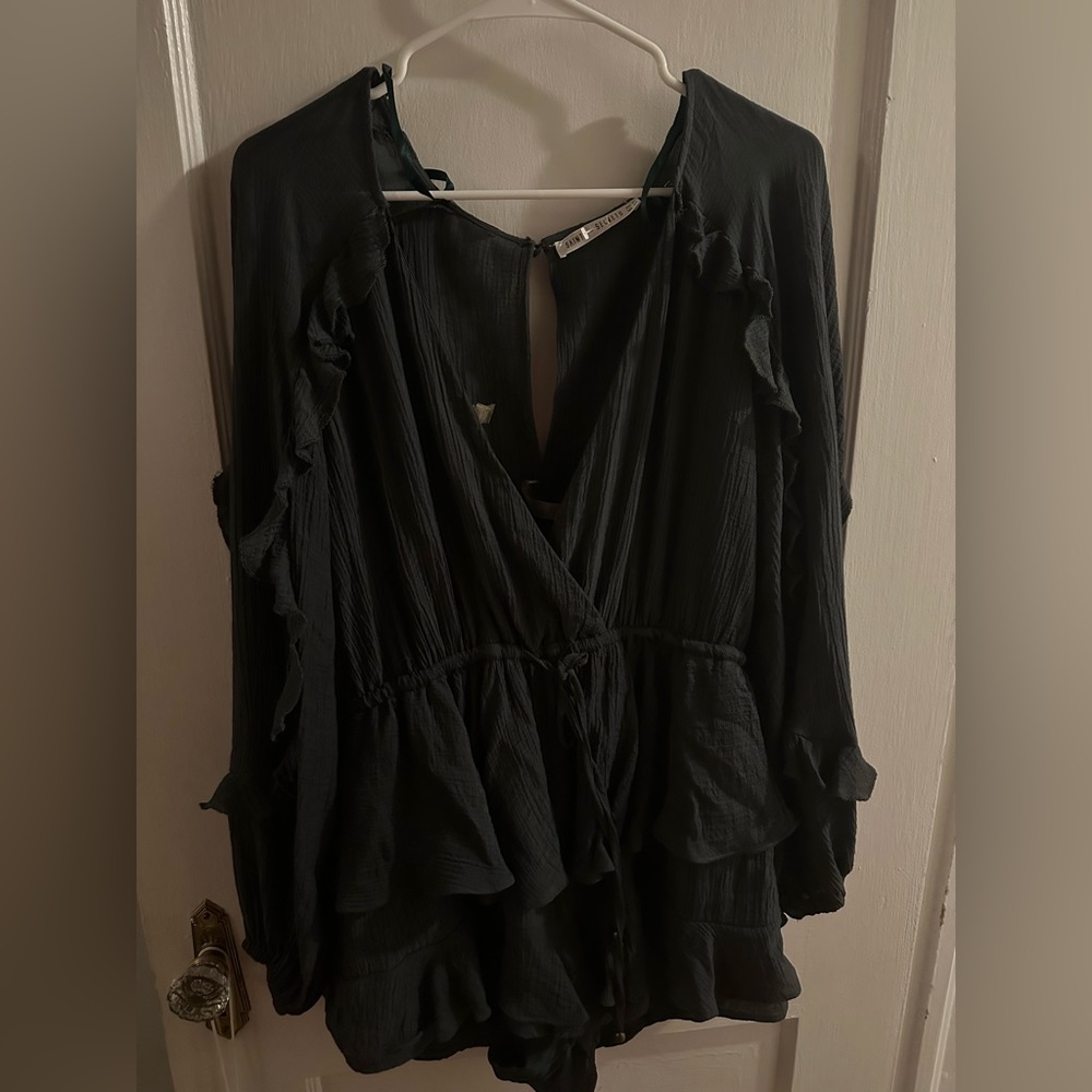 Dark Green Princess Polly Romper